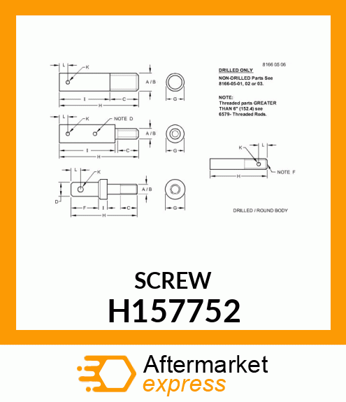 STUD, FINGERBAR MOUNTING H157752