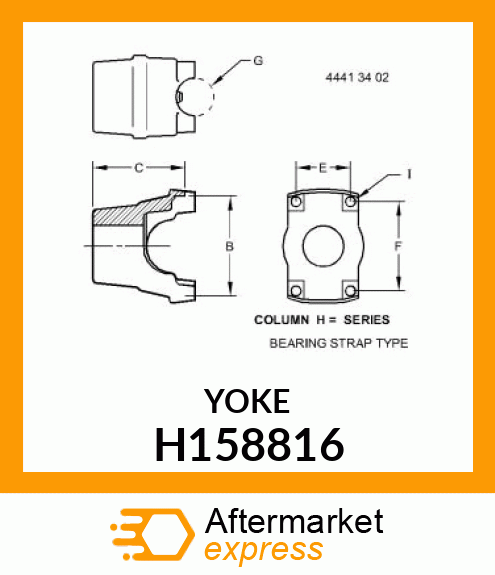 Universal Joint Yoke H158816