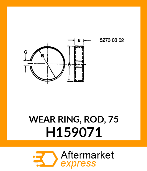 WEAR RING, ROD, 75 H159071