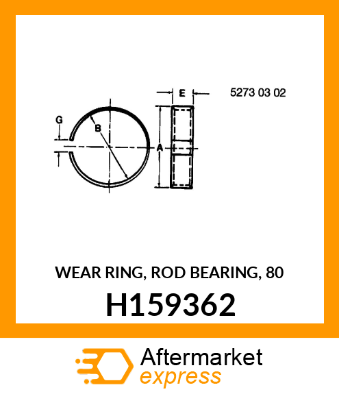 WEAR RING, ROD BEARING, 80 H159362