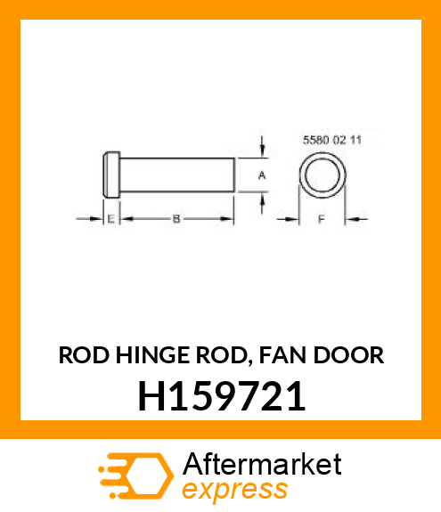 ROD HINGE ROD, FAN DOOR H159721