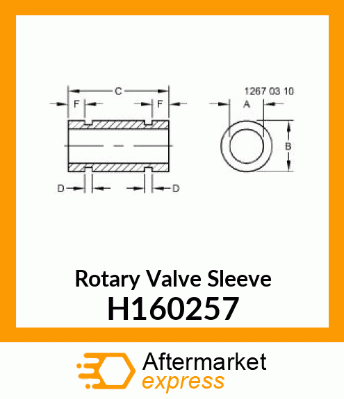 Rotary Valve Sleeve H160257