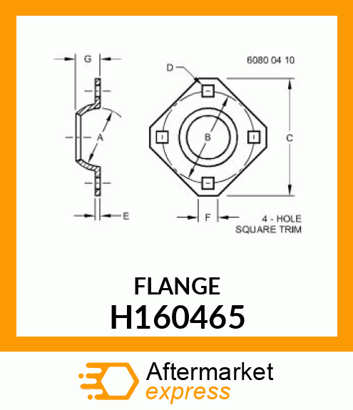 PRESSED FLNGD HSG 85 SPHERICAL DIA H160465