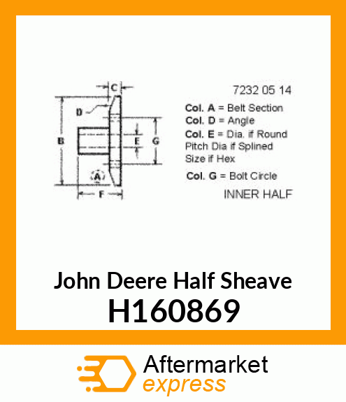 HALF SHEAVE, SHEAVE H160869