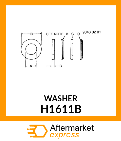 DIFFERENTIAL BEVEL GEAR THRUST H1611B