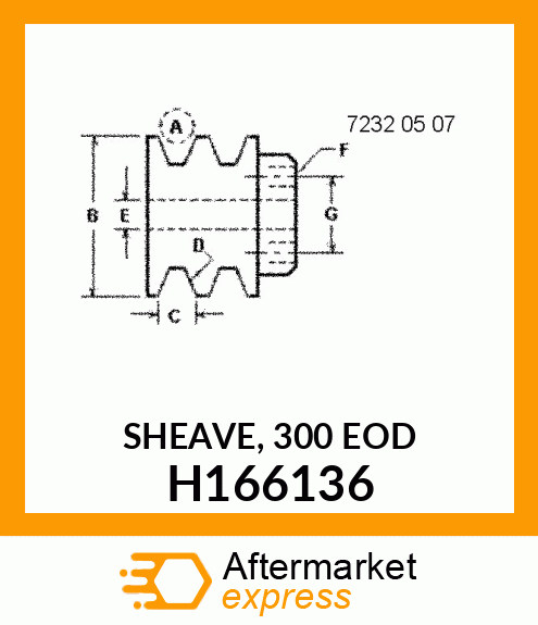 SHEAVE, 300 EOD H166136