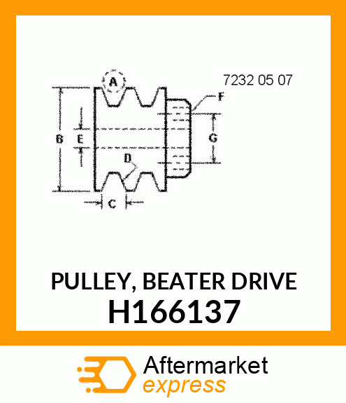 PULLEY, BEATER DRIVE H166137