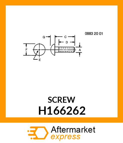 SCREW,RIB NECK NO. 12 H166262