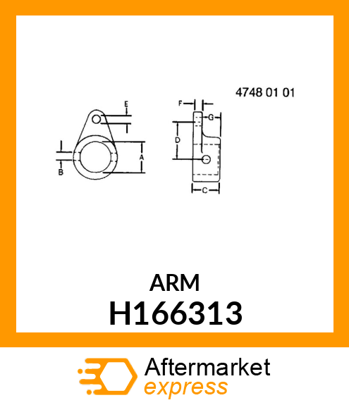 ARM POT. SHAFT H166313