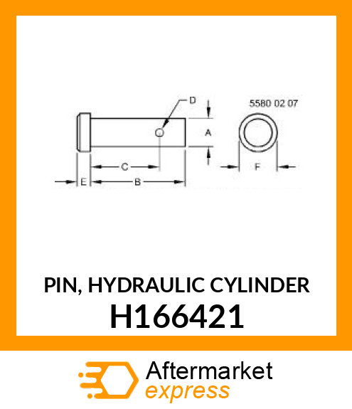 PIN, HYDRAULIC CYLINDER H166421