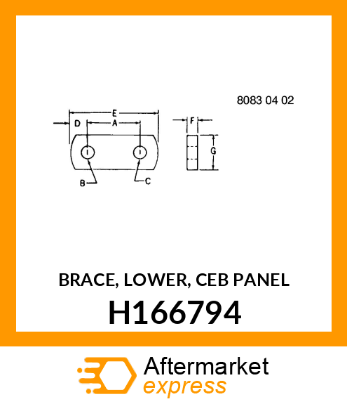 BRACE, LOWER, CEB PANEL H166794