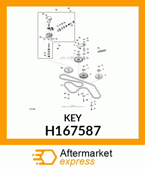 KEY 6.35X6.35X21 H167587