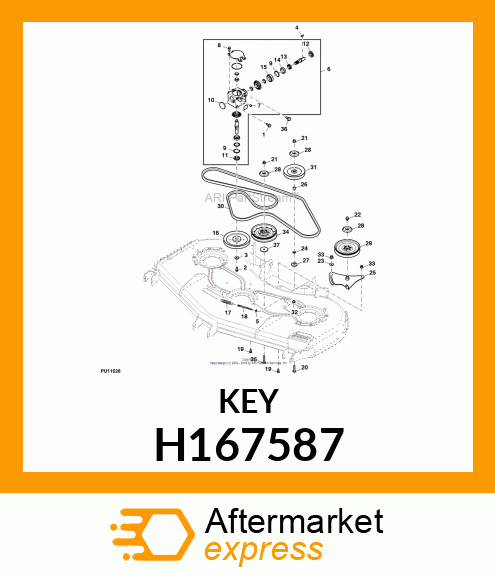 KEY 6.35X6.35X21 H167587