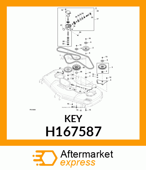 KEY 6.35X6.35X21 H167587