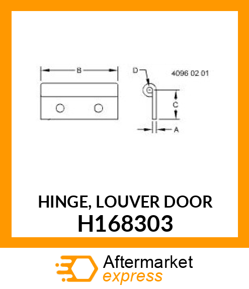 HINGE, LOUVER DOOR H168303