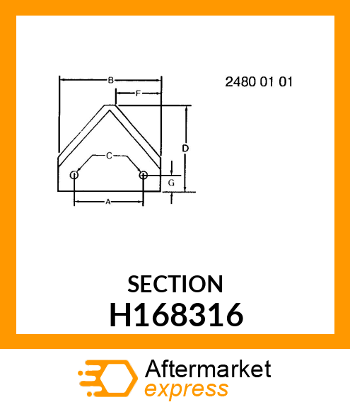 COARSE TOOTH (TH) 3" KNIFE SECTION H168316