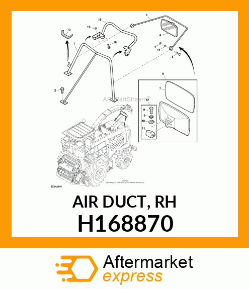 AIR DUCT, RH H168870