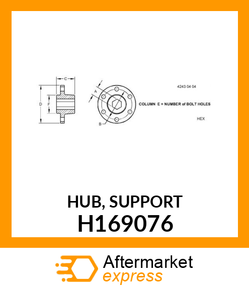 HUB, SUPPORT H169076