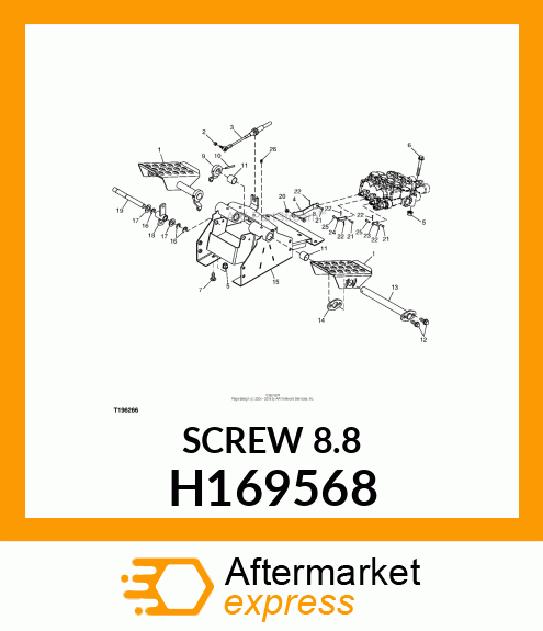 SCREW, SCREW,M8X1.25 THRD 8MM DEEP H169568