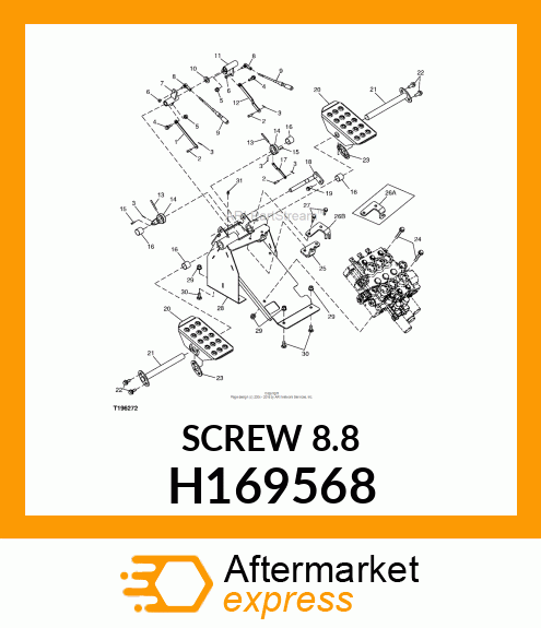 SCREW, SCREW,M8X1.25 THRD 8MM DEEP H169568