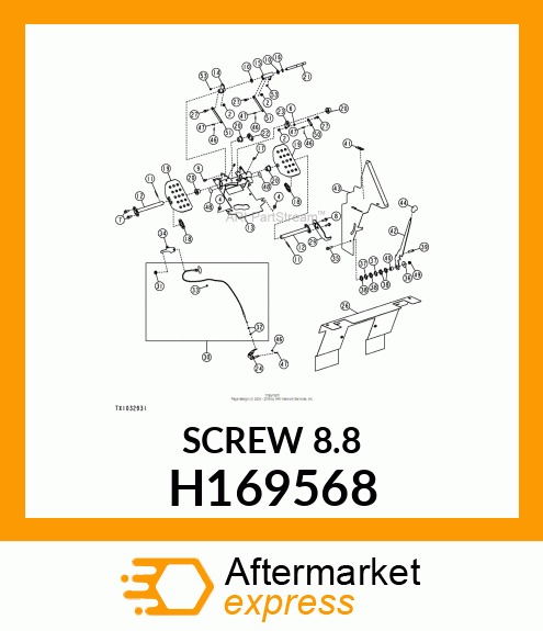 SCREW, SCREW,M8X1.25 THRD 8MM DEEP H169568