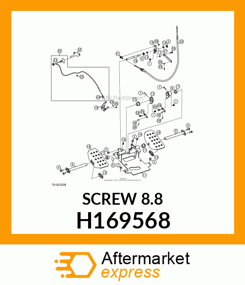 SCREW, SCREW,M8X1.25 THRD 8MM DEEP H169568