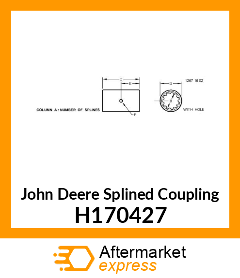 COUPLING SPLINED H170427