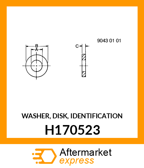 WASHER, DISK, IDENTIFICATION H170523