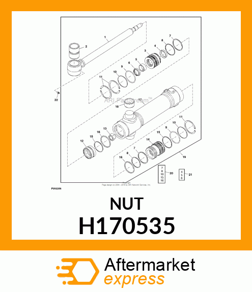 NUT, HEX, M20X1.5 H170535