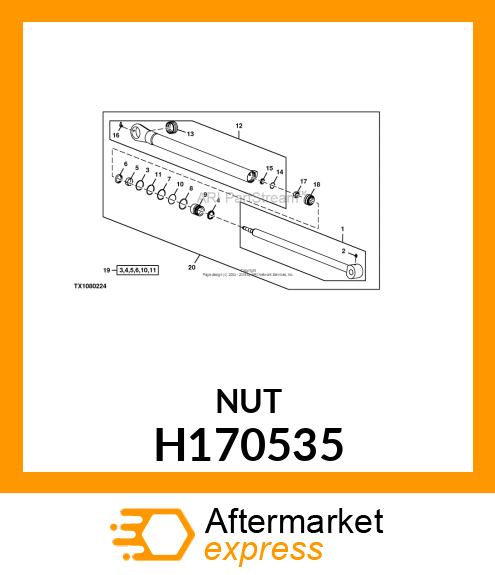 NUT, HEX, M20X1.5 H170535