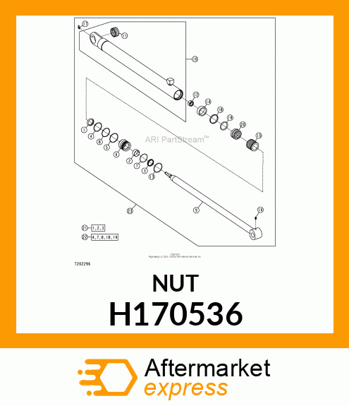 NUT, HEX, M22X1.5 H170536