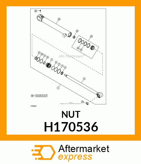 NUT, HEX, M22X1.5 H170536