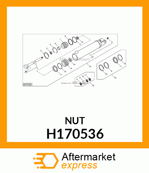 NUT, HEX, M22X1.5 H170536