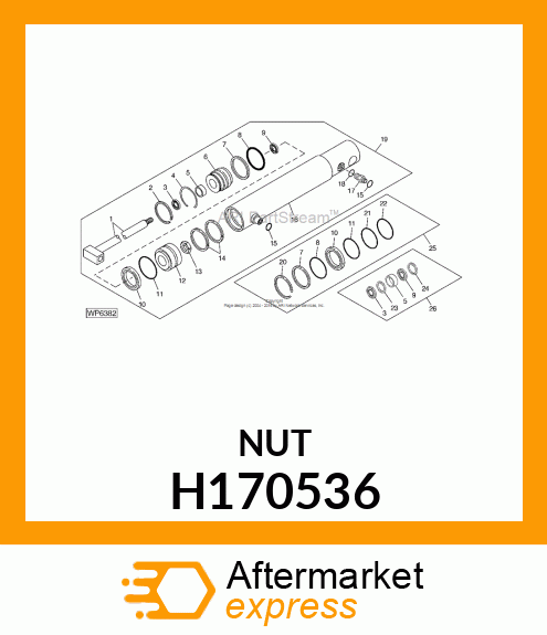 NUT, HEX, M22X1.5 H170536