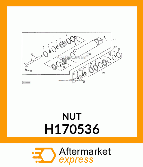 NUT, HEX, M22X1.5 H170536