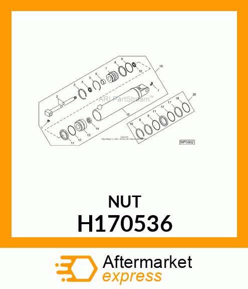 NUT, HEX, M22X1.5 H170536