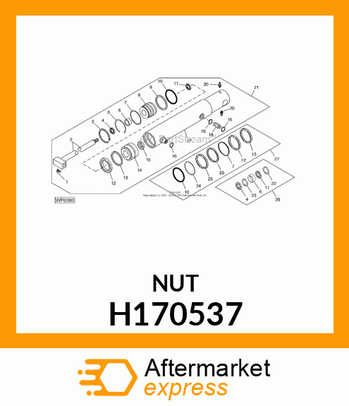 NUT, HEX, M24X2 H170537