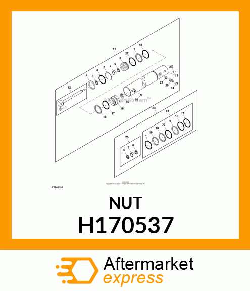 NUT, HEX, M24X2 H170537