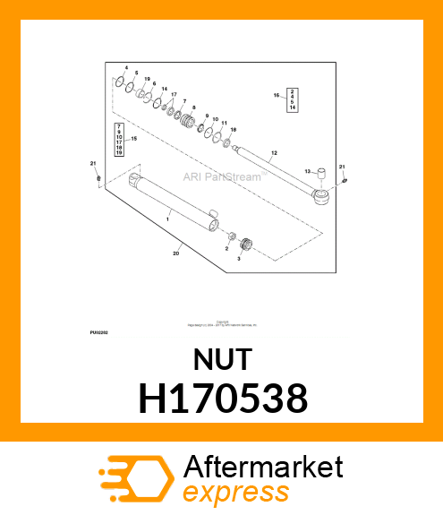 NUT, HEX, M27X2 H170538