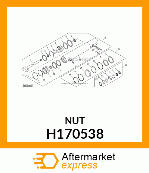 NUT, HEX, M27X2 H170538