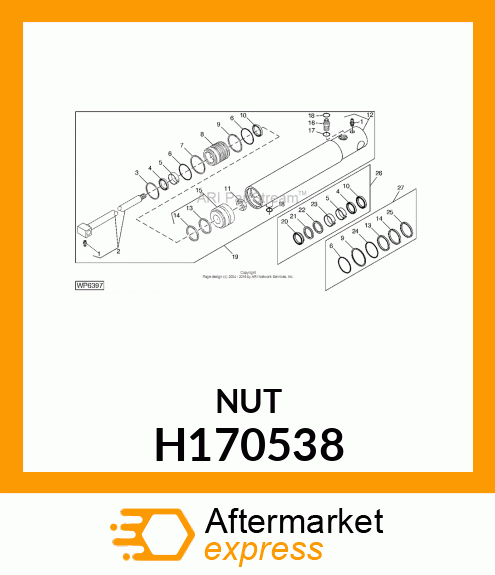 NUT, HEX, M27X2 H170538