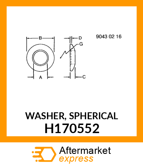 WASHER, SPHERICAL H170552