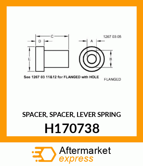 SPACER, SPACER, LEVER SPRING H170738