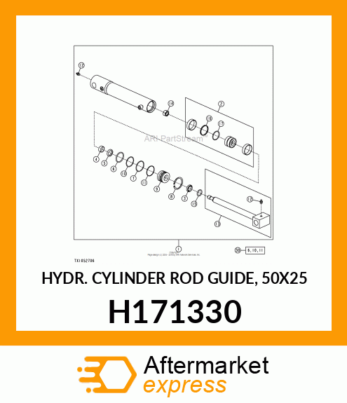 HYDR. CYLINDER ROD GUIDE, 50X25 H171330