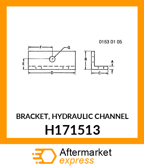 BRACKET, HYDRAULIC CHANNEL H171513