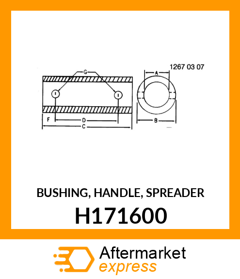 BUSHING, HANDLE, SPREADER H171600