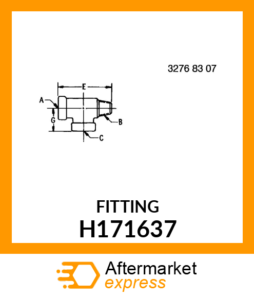 FITTING, STREET TEE, 1/2" BRASS H171637