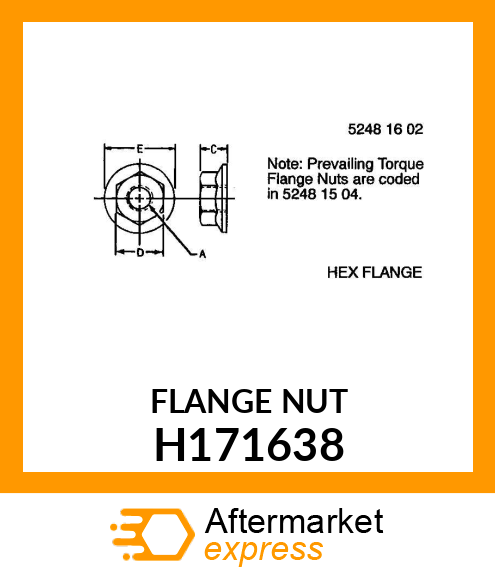 FLANGE NUT, HARDENED M12 H171638