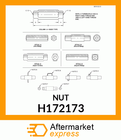 TURNBUCKLE H172173