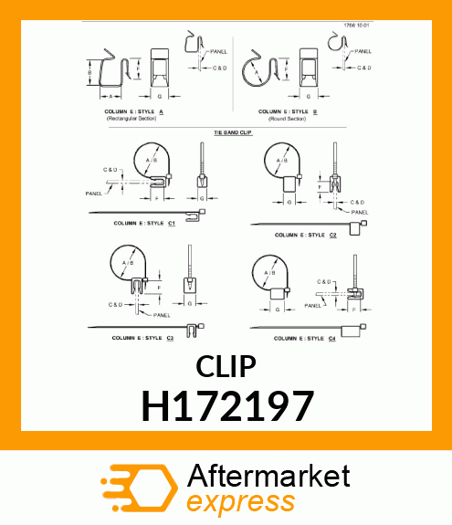 CLIP, WASHER HOSE H172197